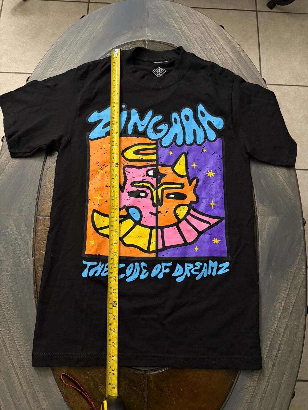 Zinegrah The Code of Dreams Black T-Shirt, Size S